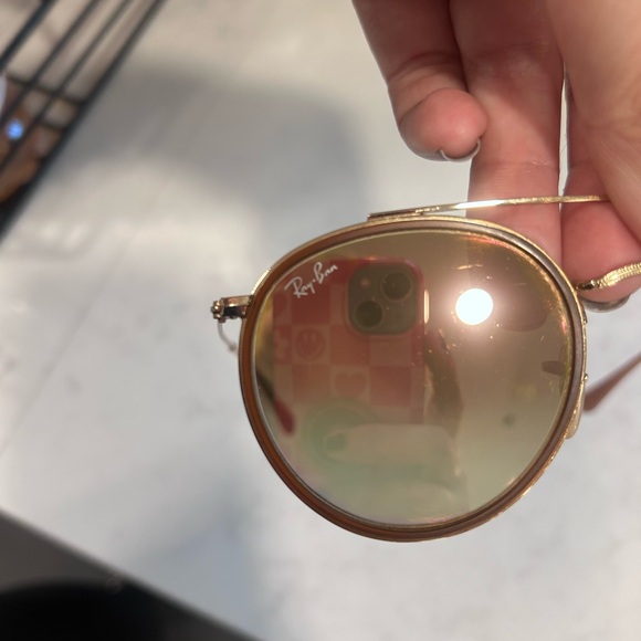 Ray-Ban Gold Round Sunglasses - Picture 3 of 3